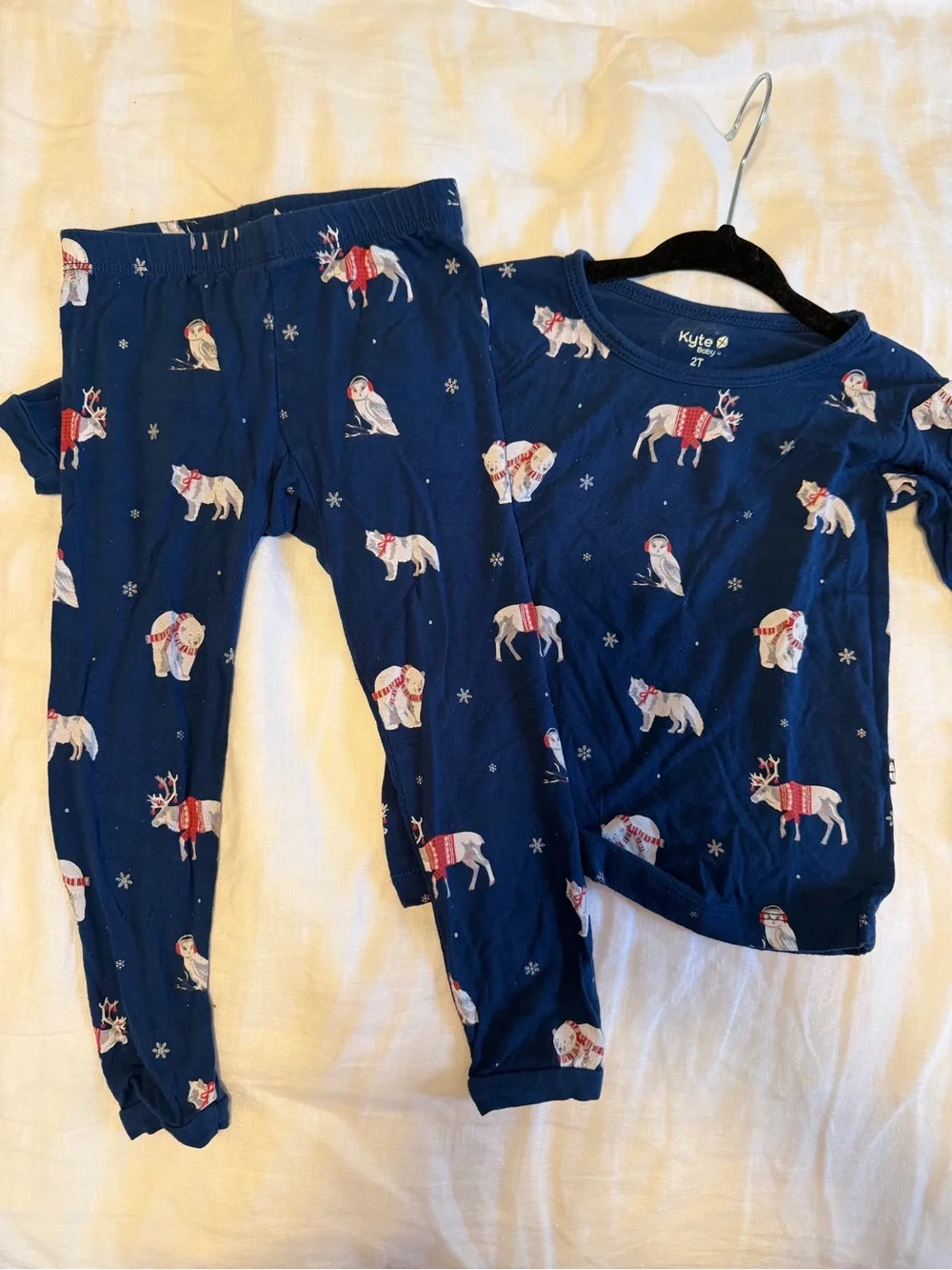 Kyte Baby Navy Holiday Toddler PJs